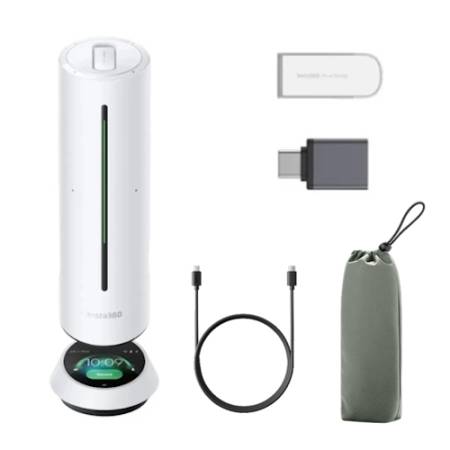 Insta360 Wave White - mini konferencyjny zestaw głośnomówiący, 48 kHz, wbudowany mikrofon, funkcje AI_Zawartość zestawu_4